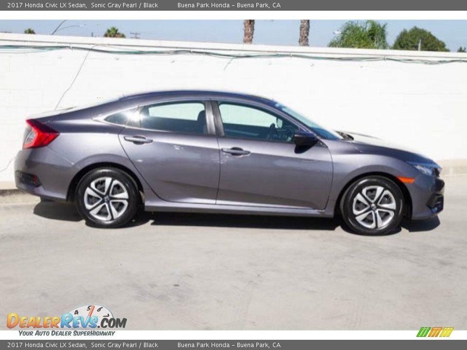2017 Honda Civic LX Sedan Sonic Gray Pearl / Black Photo #14