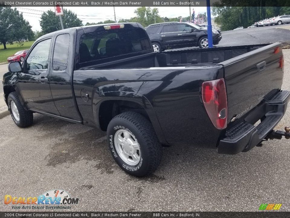 2004 Chevrolet Colorado LS Extended Cab 4x4 Black / Medium Dark Pewter Photo #25