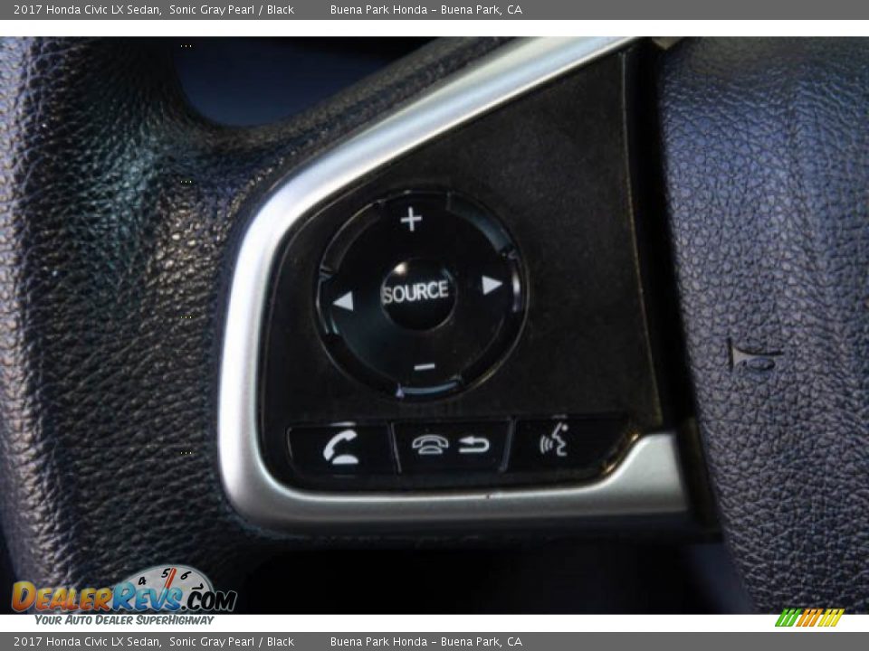 2017 Honda Civic LX Sedan Sonic Gray Pearl / Black Photo #16