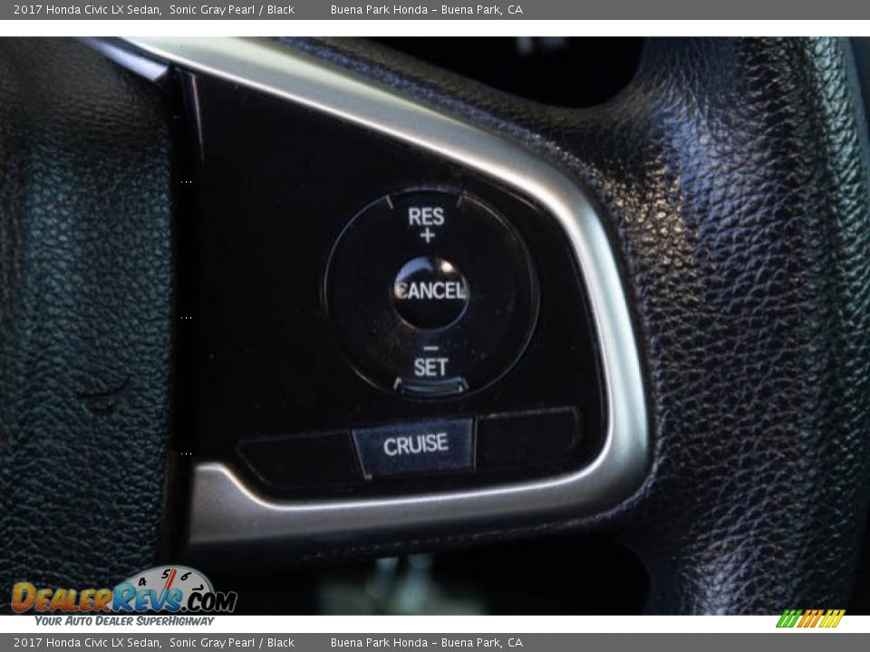2017 Honda Civic LX Sedan Sonic Gray Pearl / Black Photo #17