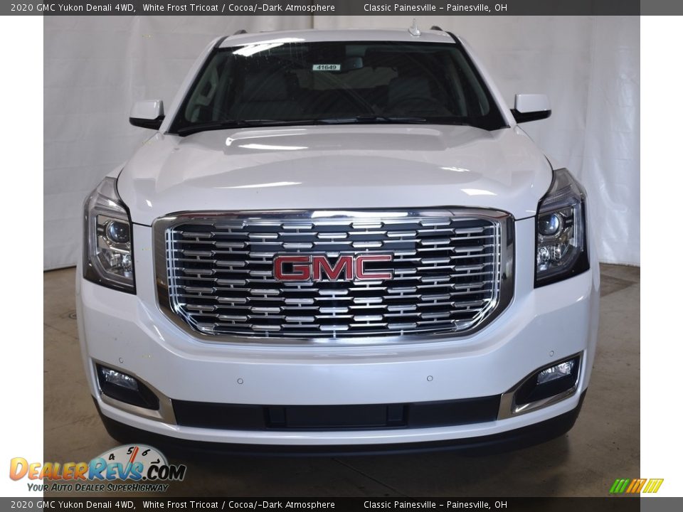 White Frost Tricoat 2020 GMC Yukon Denali 4WD Photo #4