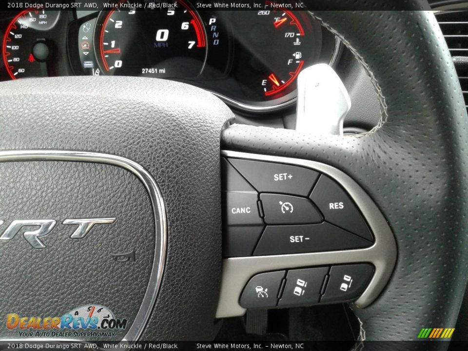 2018 Dodge Durango SRT AWD White Knuckle / Red/Black Photo #22