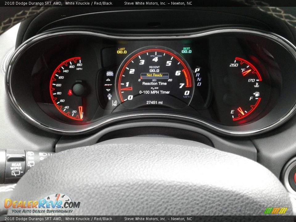2018 Dodge Durango SRT AWD White Knuckle / Red/Black Photo #23