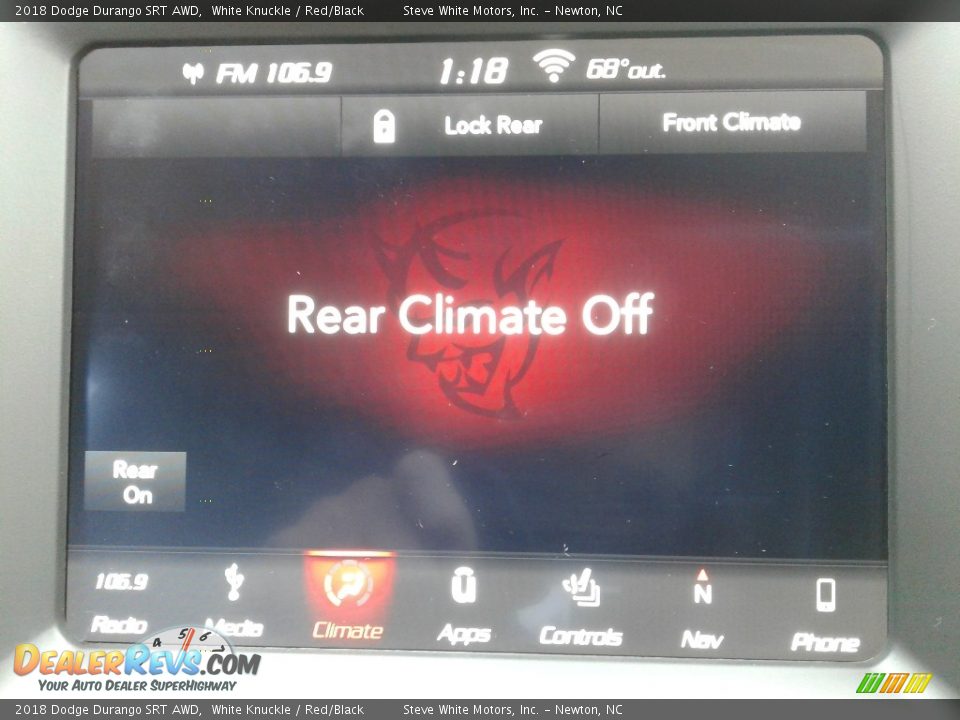 2018 Dodge Durango SRT AWD White Knuckle / Red/Black Photo #29