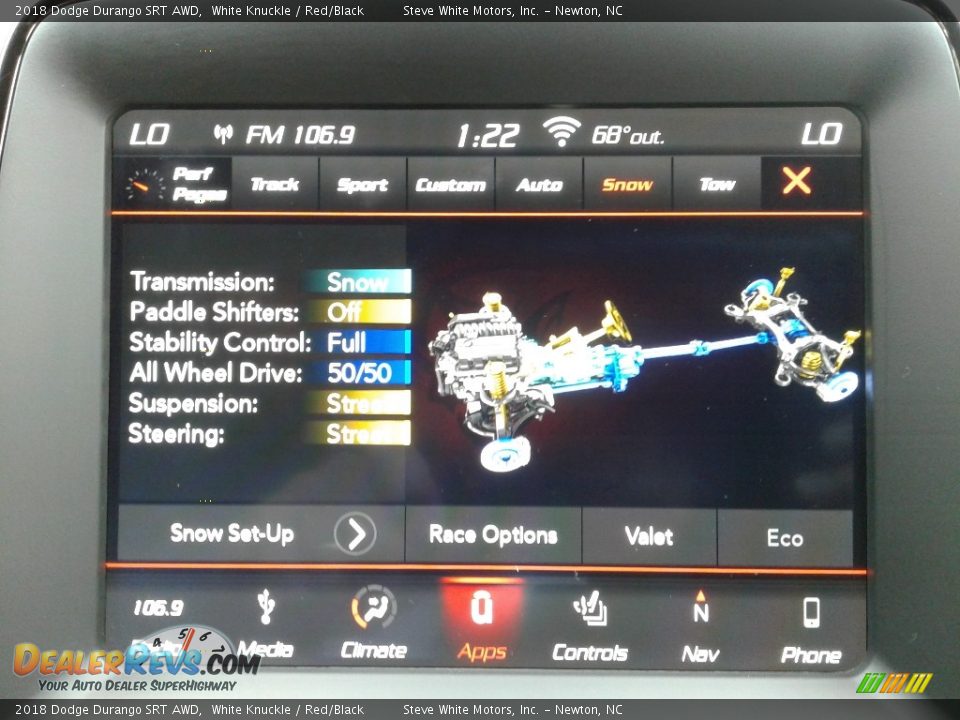 2018 Dodge Durango SRT AWD White Knuckle / Red/Black Photo #36