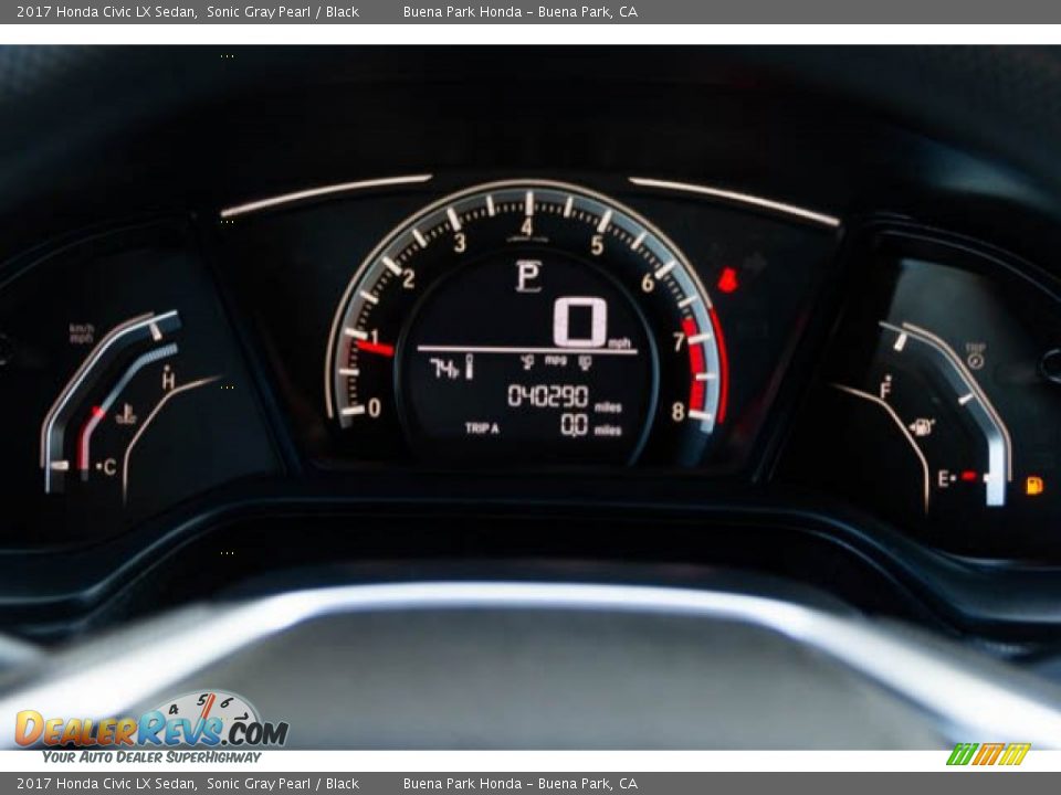 2017 Honda Civic LX Sedan Sonic Gray Pearl / Black Photo #28