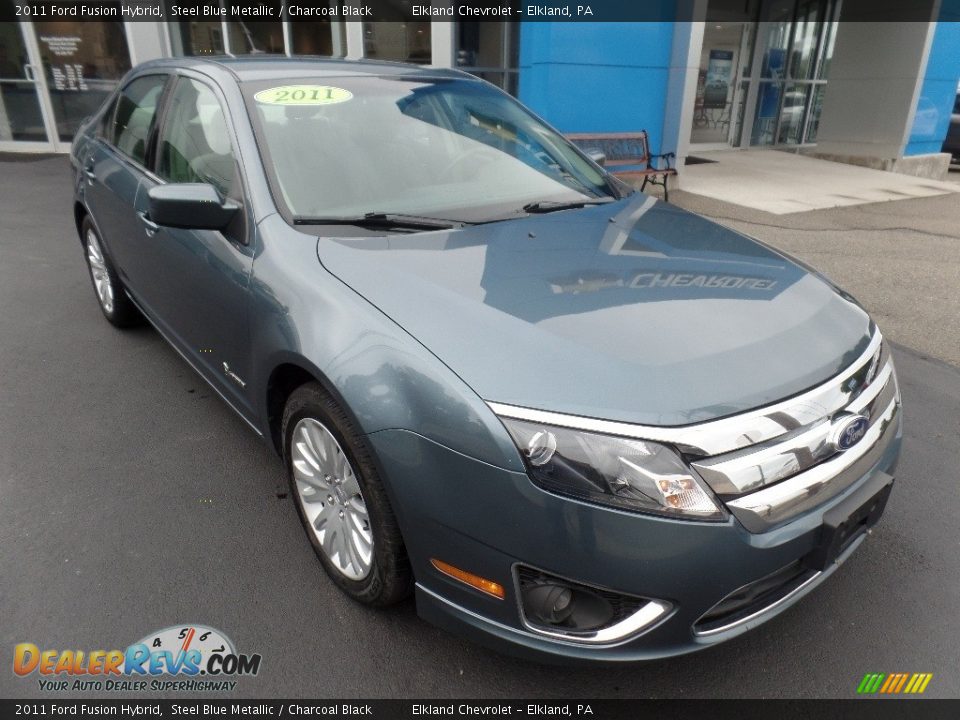 2011 Ford Fusion Hybrid Steel Blue Metallic / Charcoal Black Photo #1