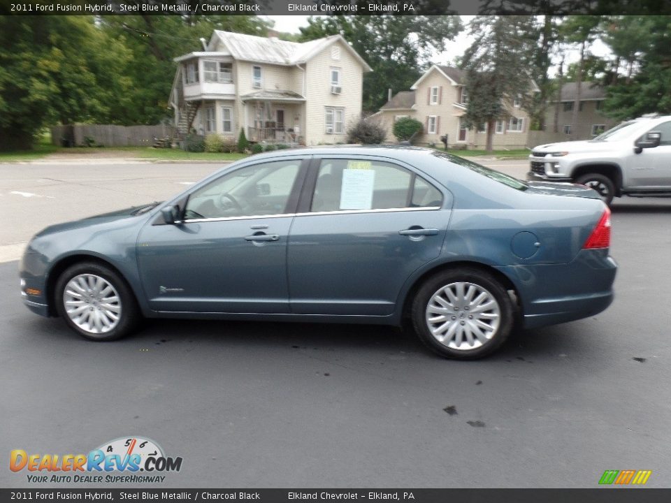 2011 Ford Fusion Hybrid Steel Blue Metallic / Charcoal Black Photo #5