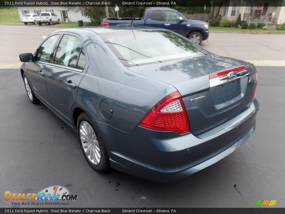 2011 Ford Fusion Hybrid Steel Blue Metallic / Charcoal Black Photo #6