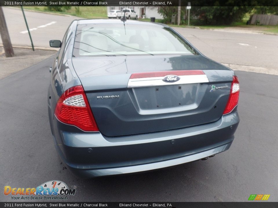 2011 Ford Fusion Hybrid Steel Blue Metallic / Charcoal Black Photo #7