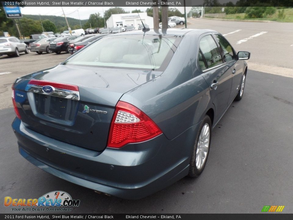 2011 Ford Fusion Hybrid Steel Blue Metallic / Charcoal Black Photo #8