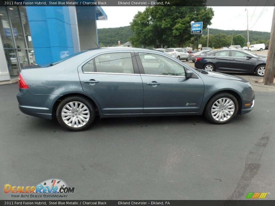 2011 Ford Fusion Hybrid Steel Blue Metallic / Charcoal Black Photo #10