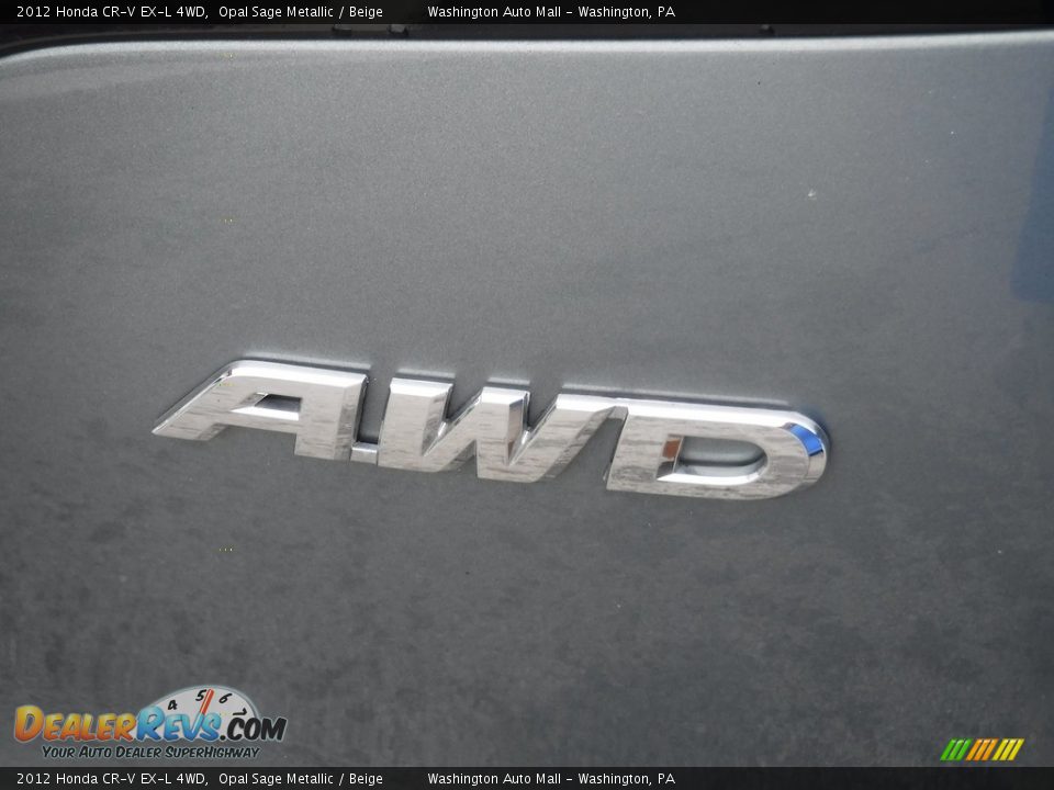 2012 Honda CR-V EX-L 4WD Opal Sage Metallic / Beige Photo #9