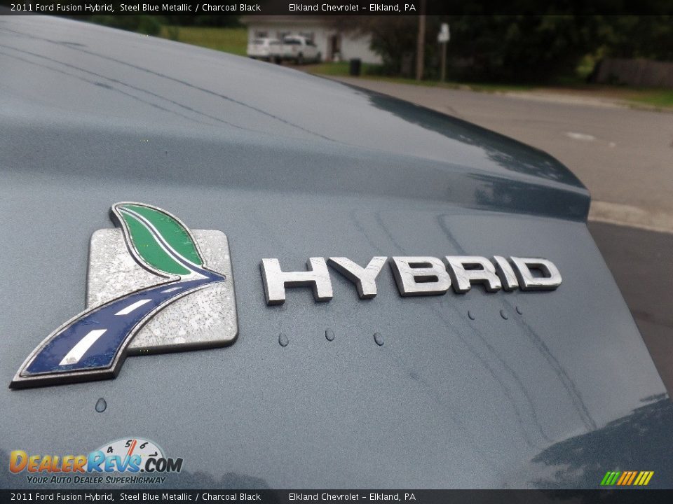 2011 Ford Fusion Hybrid Steel Blue Metallic / Charcoal Black Photo #16