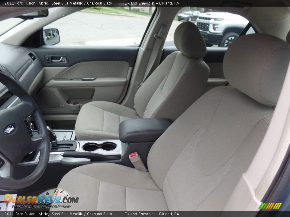 2011 Ford Fusion Hybrid Steel Blue Metallic / Charcoal Black Photo #18