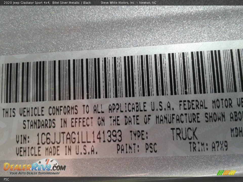 Jeep Color Code PSC Billet Silver Metallic