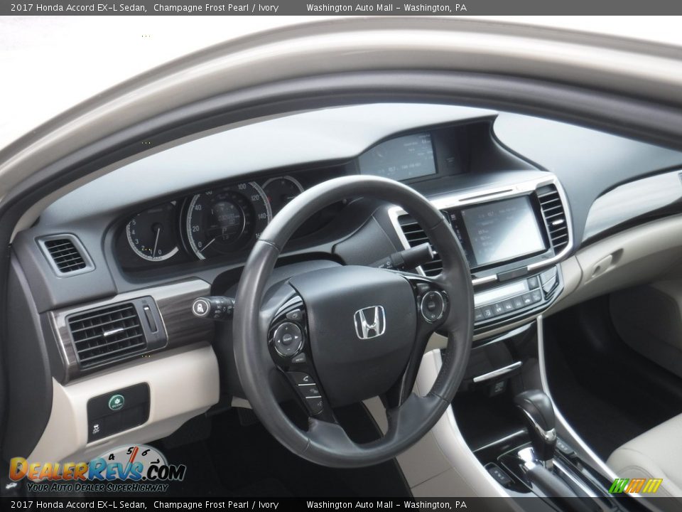 2017 Honda Accord EX-L Sedan Champagne Frost Pearl / Ivory Photo #14
