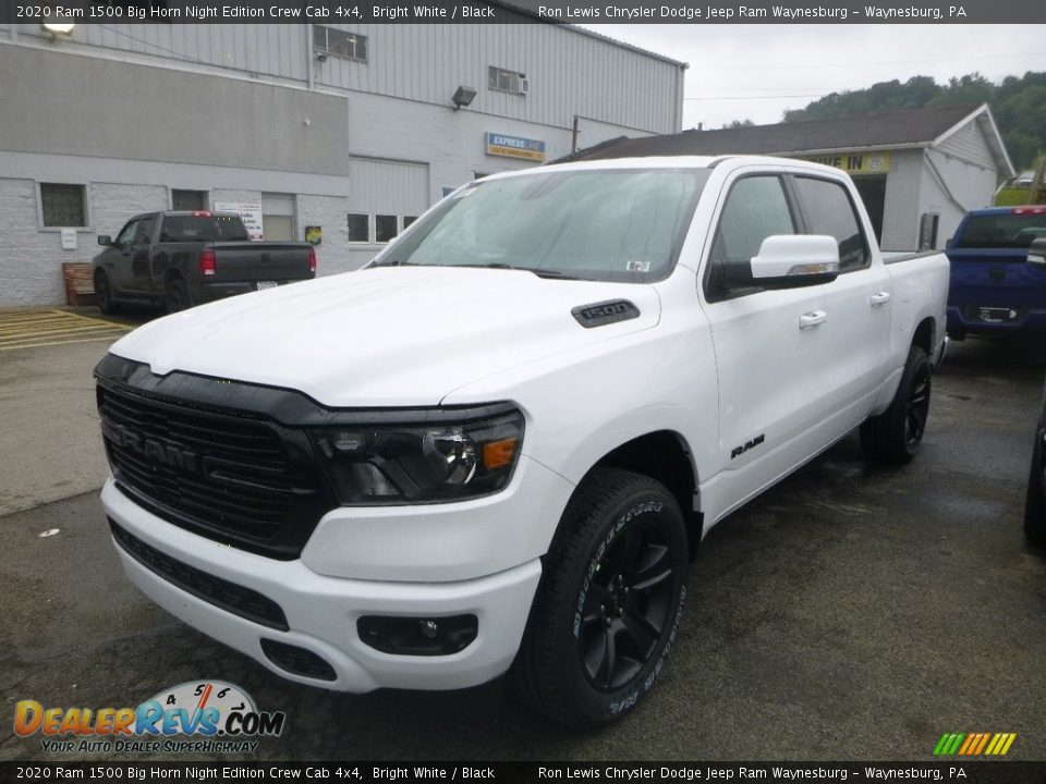 2020 Ram 1500 Big Horn Night Edition Crew Cab 4x4 Bright White / Black Photo #1