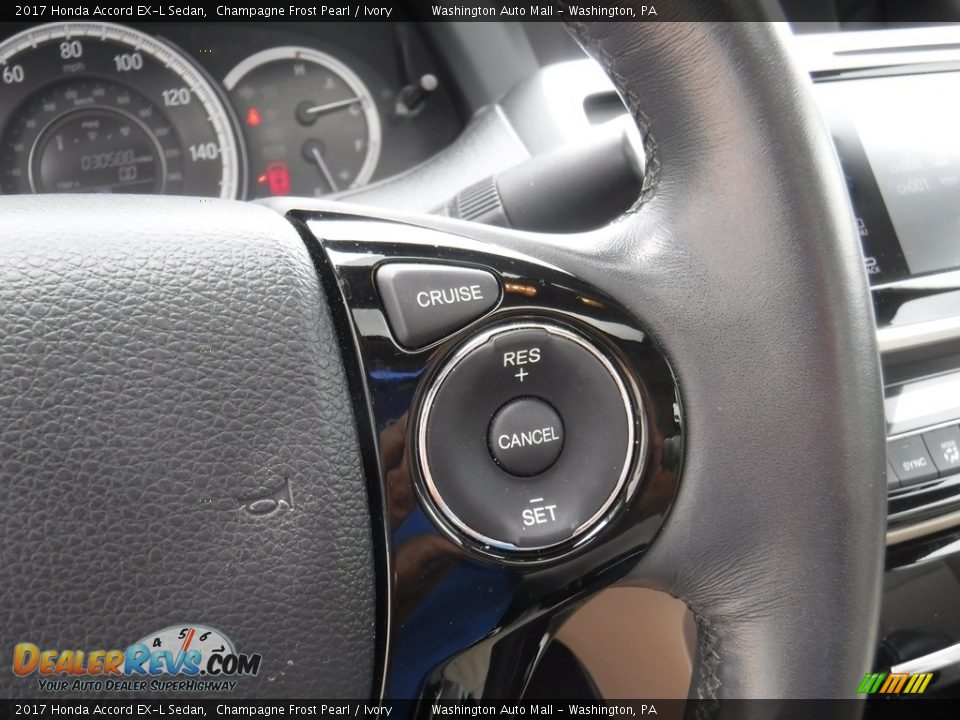 2017 Honda Accord EX-L Sedan Champagne Frost Pearl / Ivory Photo #23