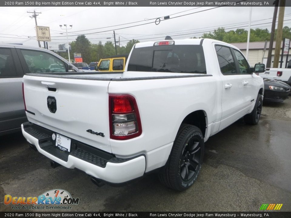 2020 Ram 1500 Big Horn Night Edition Crew Cab 4x4 Bright White / Black Photo #4