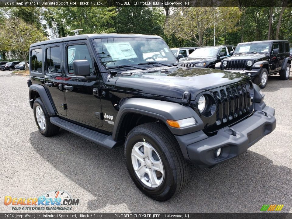 2020 Jeep Wrangler Unlimited Sport 4x4 Black / Black Photo #1