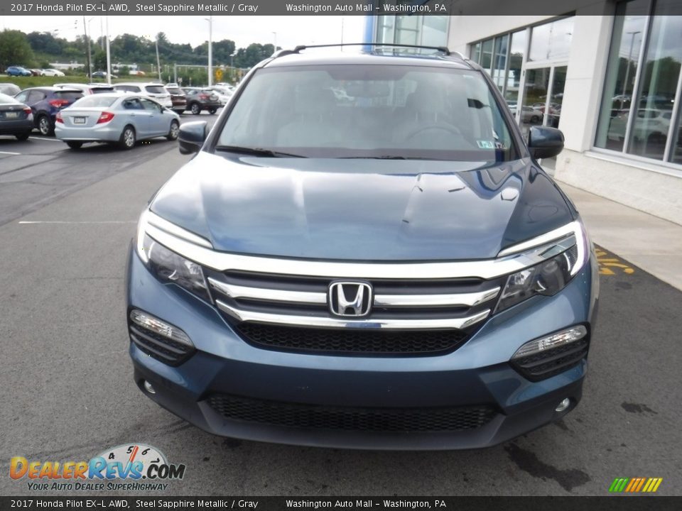 2017 Honda Pilot EX-L AWD Steel Sapphire Metallic / Gray Photo #5