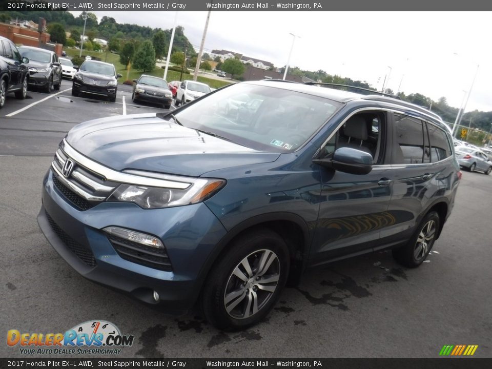 2017 Honda Pilot EX-L AWD Steel Sapphire Metallic / Gray Photo #6