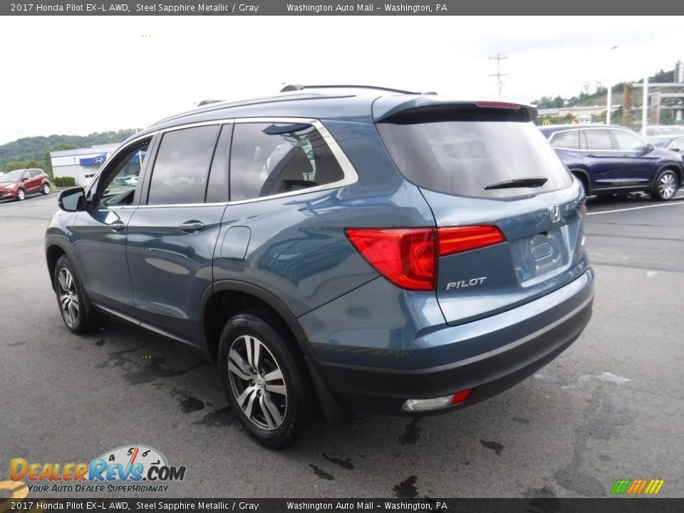 2017 Honda Pilot EX-L AWD Steel Sapphire Metallic / Gray Photo #8