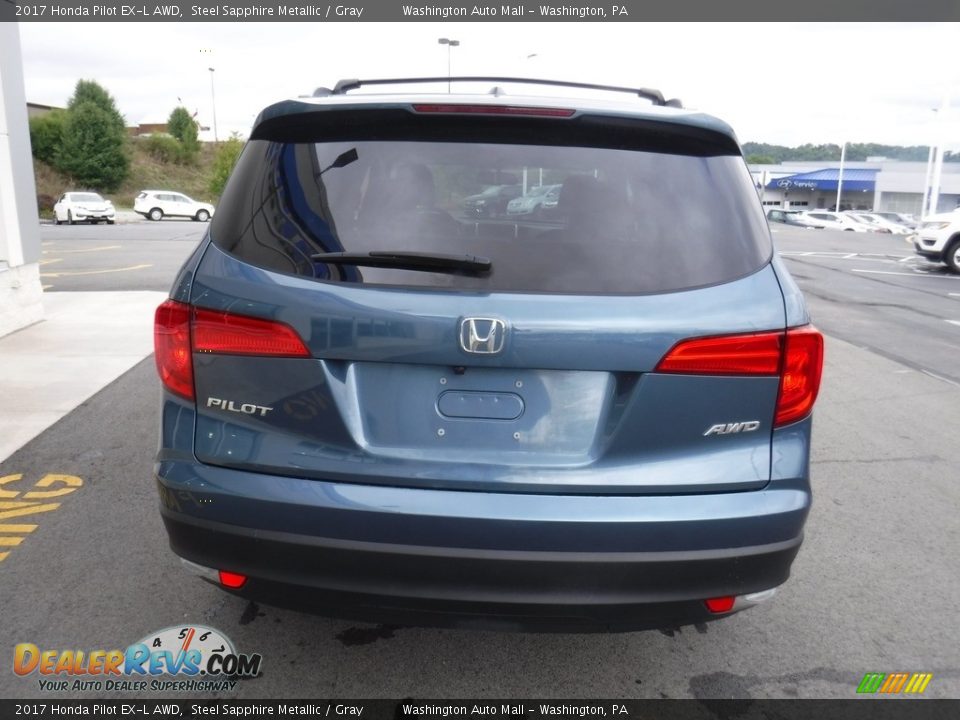 2017 Honda Pilot EX-L AWD Steel Sapphire Metallic / Gray Photo #9