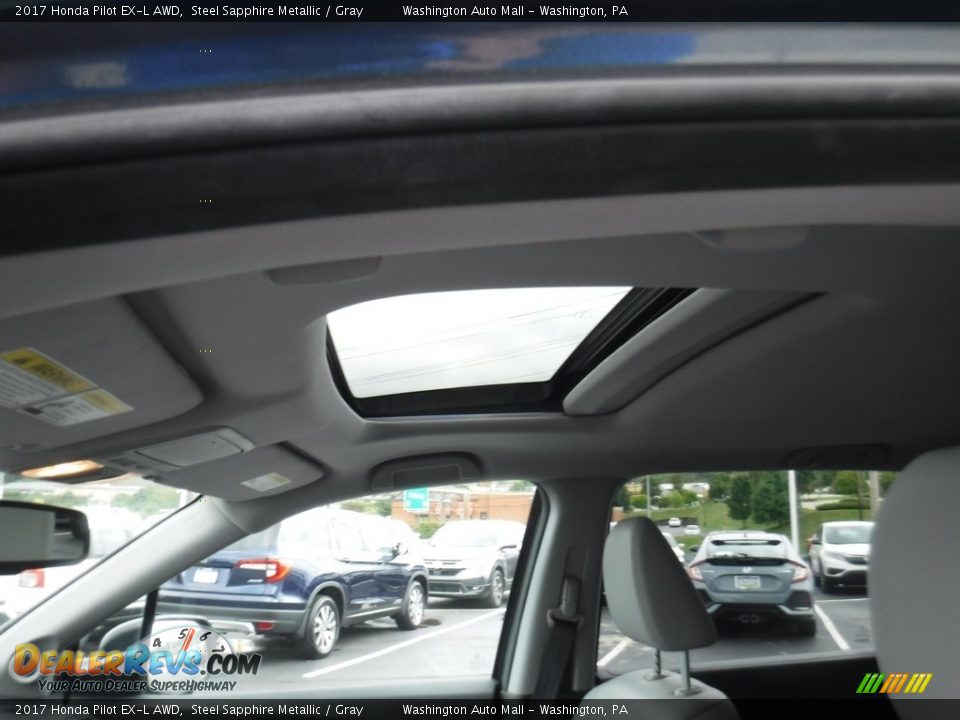 2017 Honda Pilot EX-L AWD Steel Sapphire Metallic / Gray Photo #12