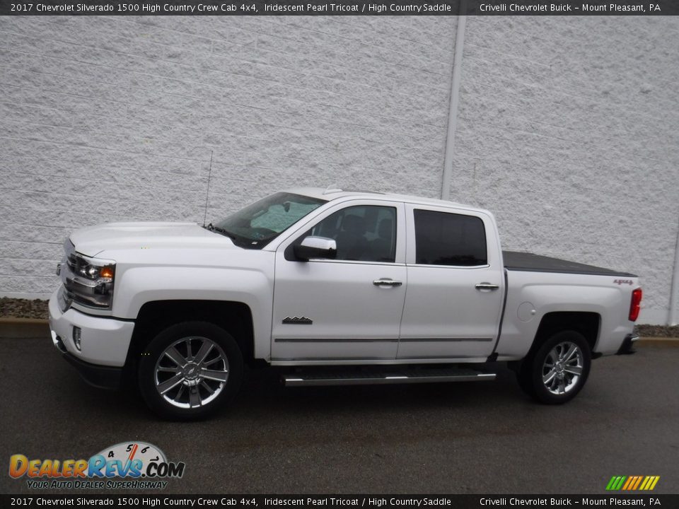 2017 Chevrolet Silverado 1500 High Country Crew Cab 4x4 Iridescent Pearl Tricoat / High Country Saddle Photo #2