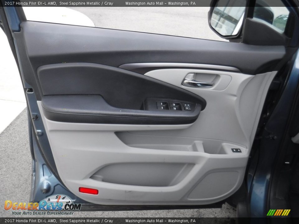 2017 Honda Pilot EX-L AWD Steel Sapphire Metallic / Gray Photo #15
