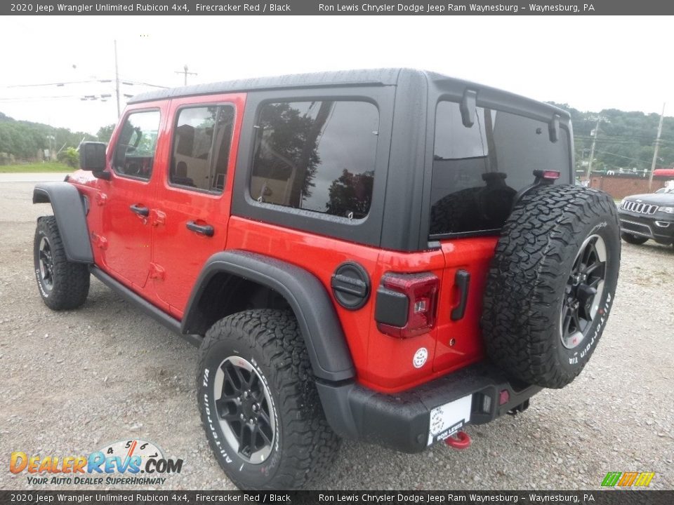 2020 Jeep Wrangler Unlimited Rubicon 4x4 Firecracker Red / Black Photo #3