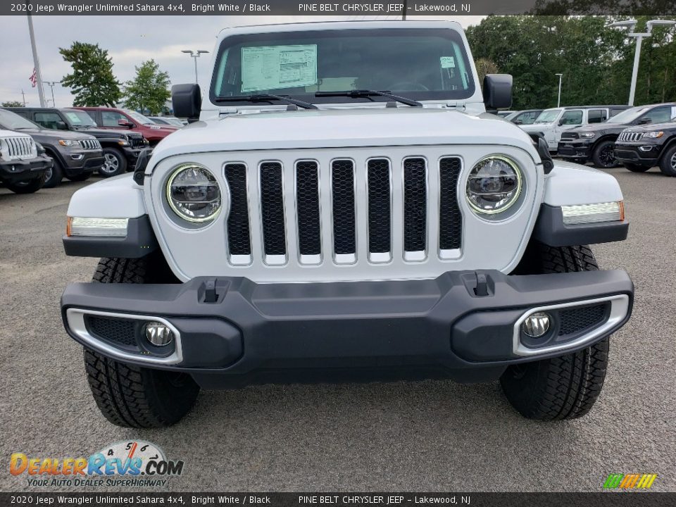 2020 Jeep Wrangler Unlimited Sahara 4x4 Bright White / Black Photo #2