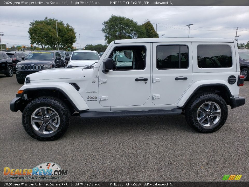 Bright White 2020 Jeep Wrangler Unlimited Sahara 4x4 Photo #3