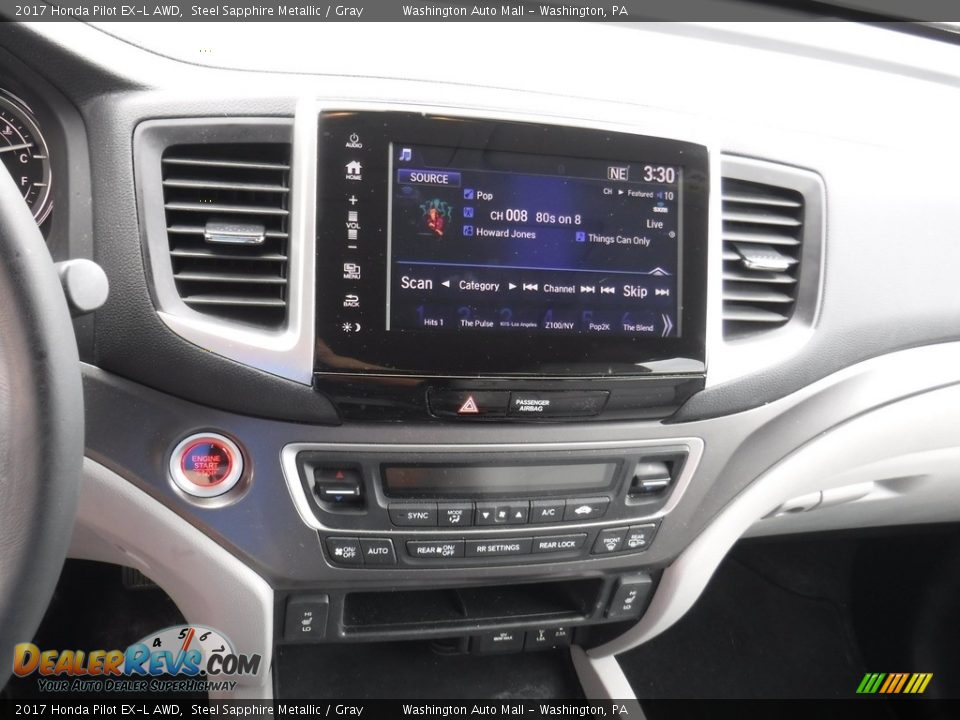 2017 Honda Pilot EX-L AWD Steel Sapphire Metallic / Gray Photo #18