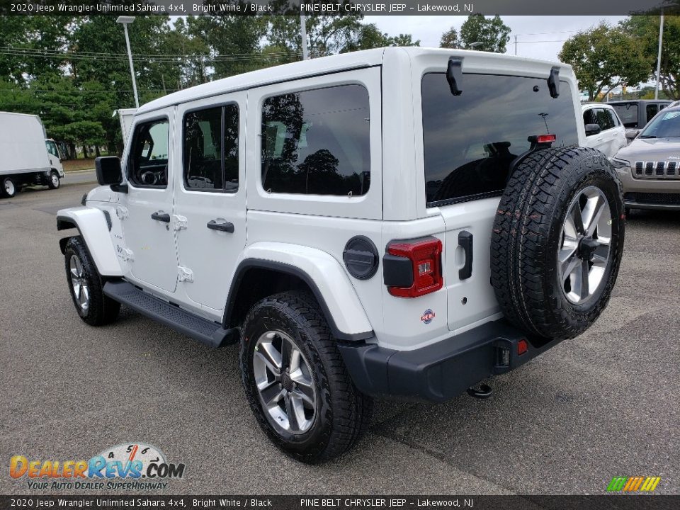 2020 Jeep Wrangler Unlimited Sahara 4x4 Bright White / Black Photo #4