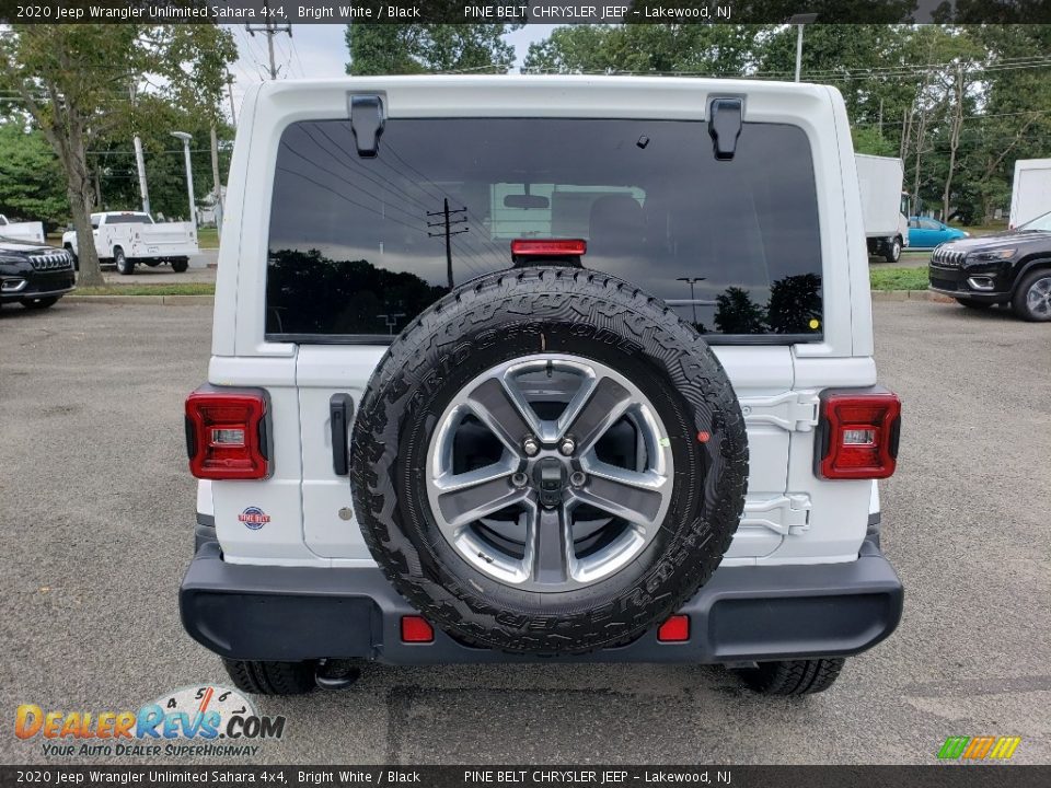 2020 Jeep Wrangler Unlimited Sahara 4x4 Bright White / Black Photo #5