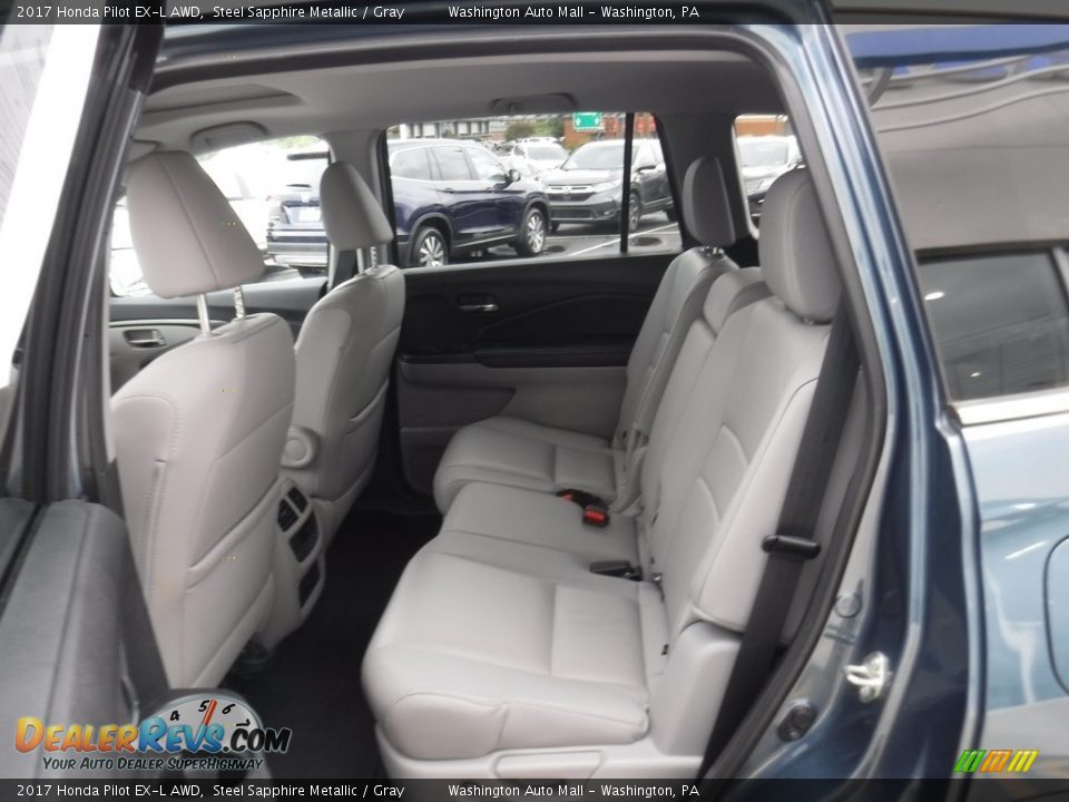 2017 Honda Pilot EX-L AWD Steel Sapphire Metallic / Gray Photo #23
