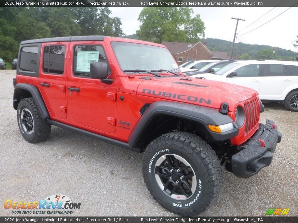 2020 Jeep Wrangler Unlimited Rubicon 4x4 Firecracker Red / Black Photo #7