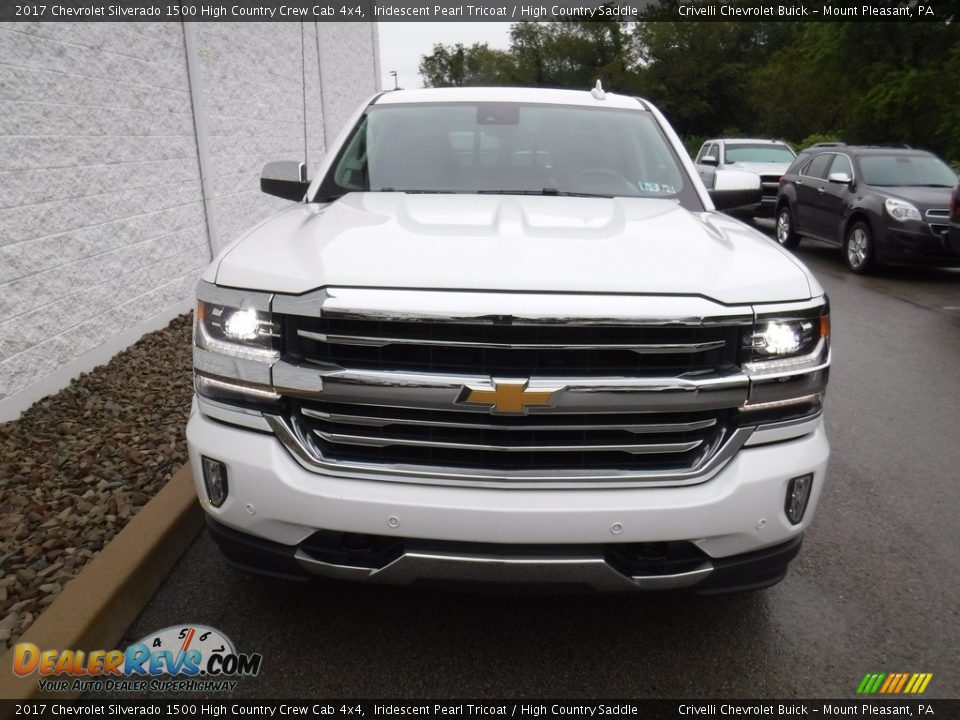 2017 Chevrolet Silverado 1500 High Country Crew Cab 4x4 Iridescent Pearl Tricoat / High Country Saddle Photo #8