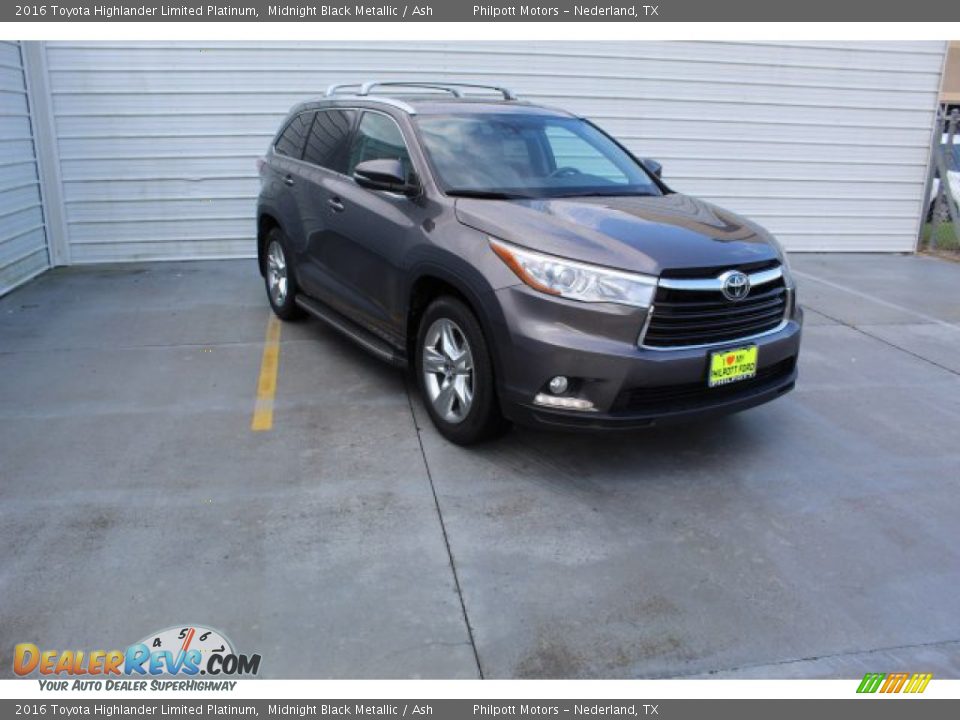 2016 Toyota Highlander Limited Platinum Midnight Black Metallic / Ash Photo #2