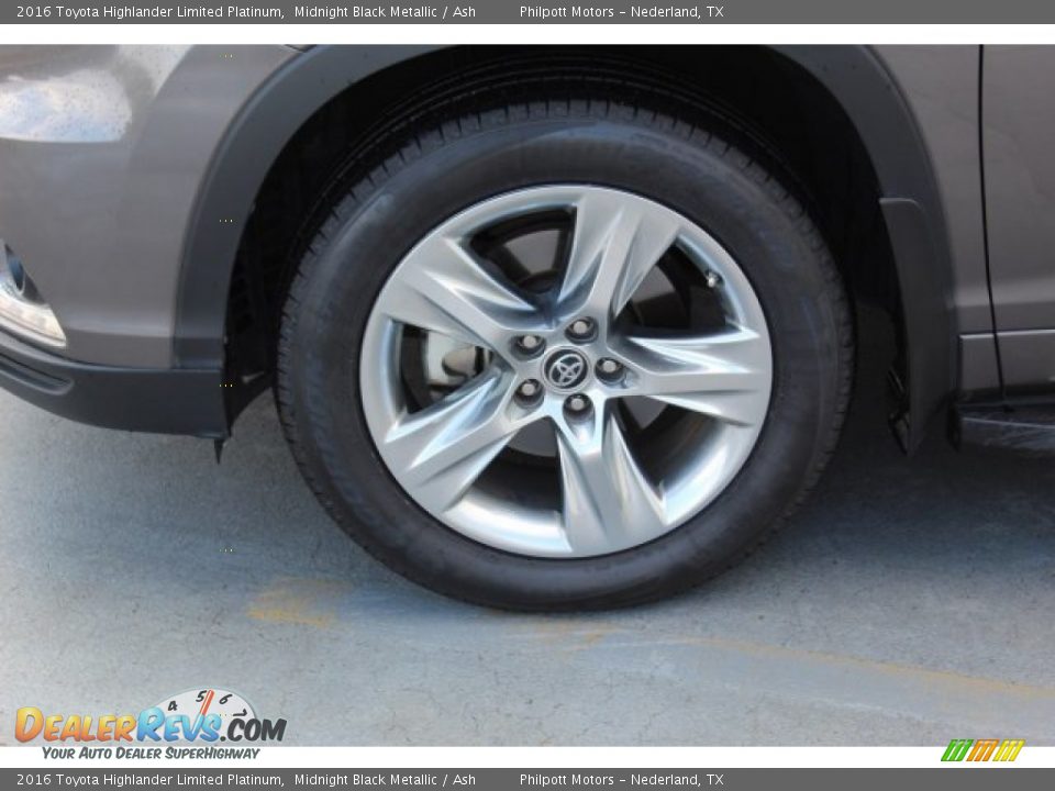 2016 Toyota Highlander Limited Platinum Midnight Black Metallic / Ash Photo #5