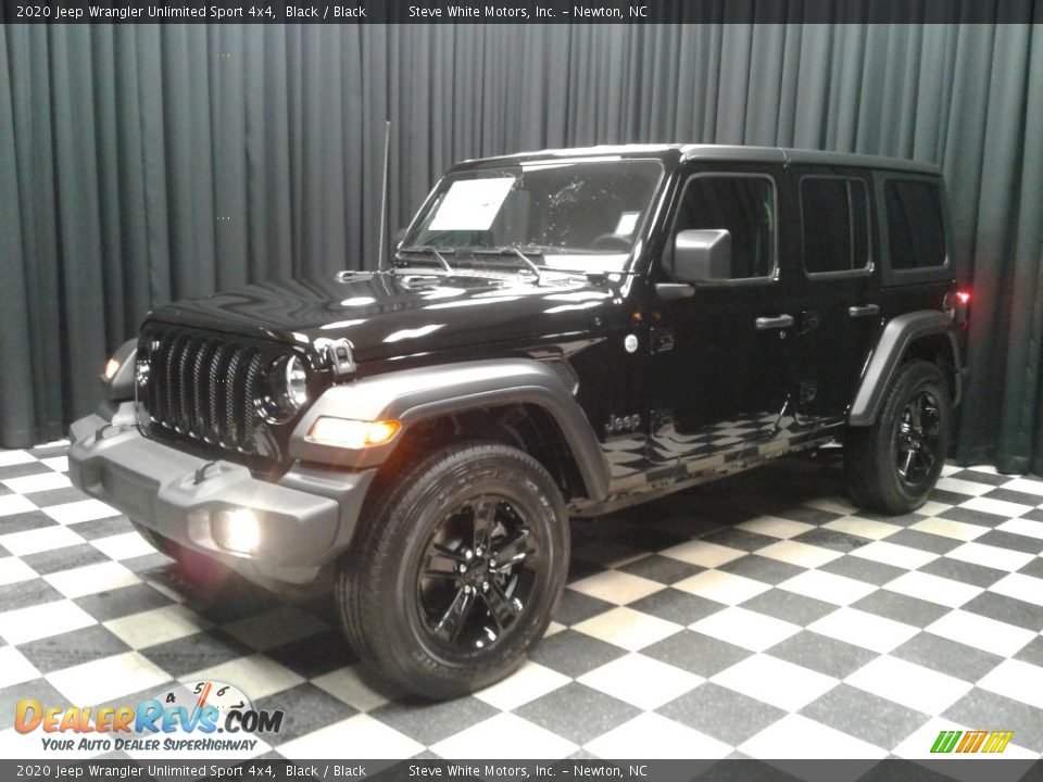 2020 Jeep Wrangler Unlimited Sport 4x4 Black / Black Photo #2