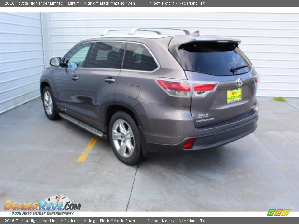 2016 Toyota Highlander Limited Platinum Midnight Black Metallic / Ash Photo #7