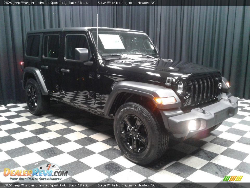 2020 Jeep Wrangler Unlimited Sport 4x4 Black / Black Photo #4