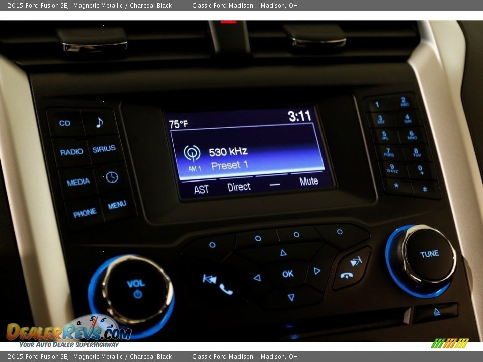 2015 Ford Fusion SE Magnetic Metallic / Charcoal Black Photo #11