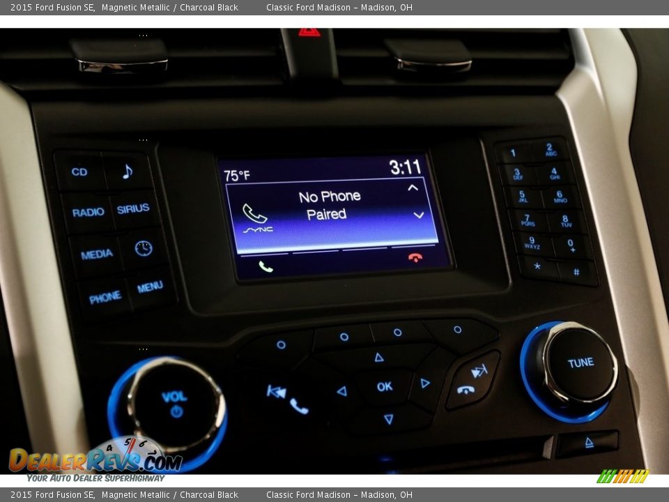 2015 Ford Fusion SE Magnetic Metallic / Charcoal Black Photo #12
