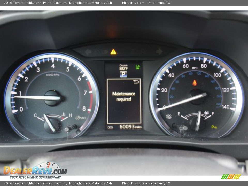2016 Toyota Highlander Limited Platinum Midnight Black Metallic / Ash Photo #16