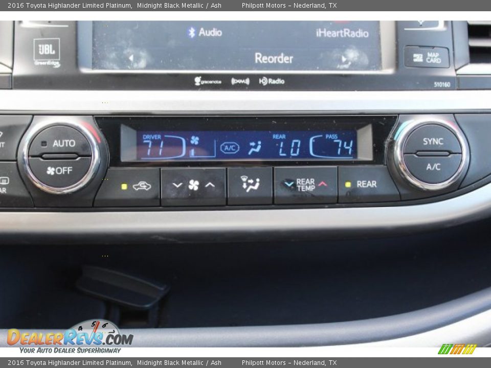 2016 Toyota Highlander Limited Platinum Midnight Black Metallic / Ash Photo #19